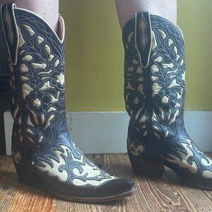 Sendra Cowboy boots, brown / white
